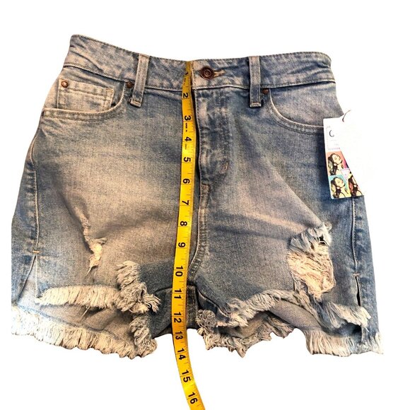 GUESS- EST. 1981 JENNIFER LOPEZ COLLABORATION WOMENS DISTRESSED SHORTS SIZE 25 - Picture 6 of 9
